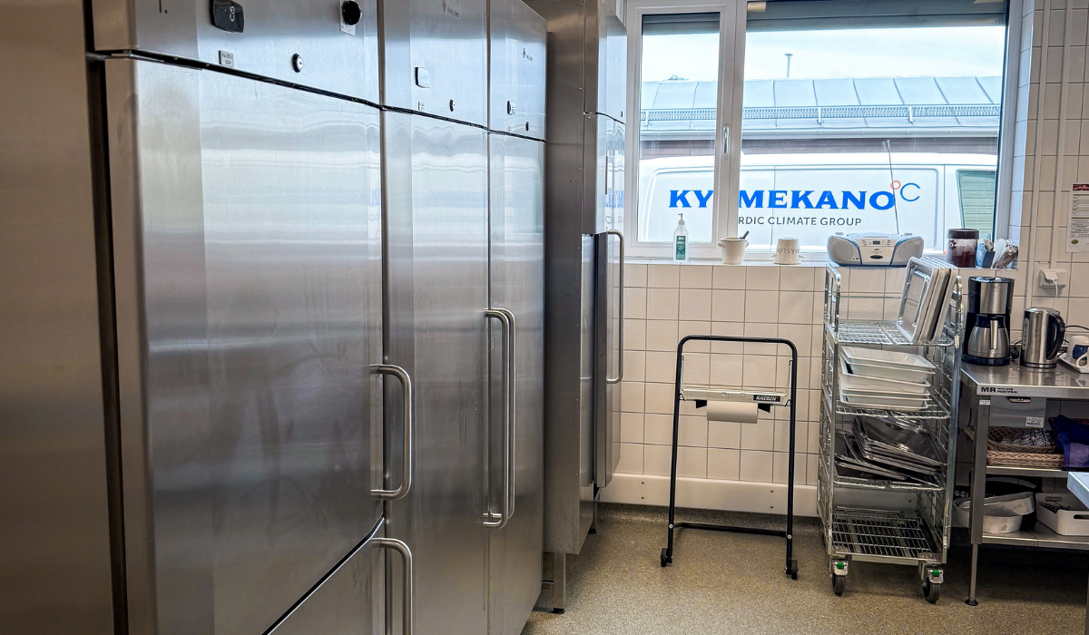 Storköksmiljö på Mosjö skola i Örebro kommun